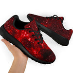 Red Stardust Universe Galaxy Space Print Sport Shoes GearFrost