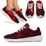 Red Stardust Universe Galaxy Space Print Sport Shoes GearFrost