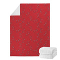 Red Stethoscope Pattern Print Blanket