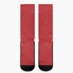 Red Stethoscope Pattern Print Crew Socks