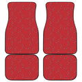 Red Stethoscope Pattern Print Front and Back Car Floor Mats