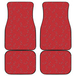 Red Stethoscope Pattern Print Front and Back Car Floor Mats