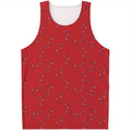 Red Stethoscope Pattern Print Men's Tank Top