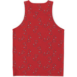 Red Stethoscope Pattern Print Men's Tank Top
