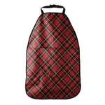 Red Stewart Tartan Pattern Print Car Seat Organizers