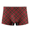 Red Stewart Tartan Pattern Print Men's Boxer Briefs