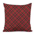 Red Stewart Tartan Pattern Print Pillow Cover