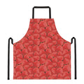Red Strawberry Pattern Print Apron