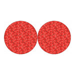Red Strawberry Pattern Print Car Coasters