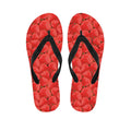 Red Strawberry Pattern Print Flip Flops