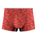 Red Strawberry Pattern Print Men's Boxer Briefs