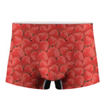 Red Strawberry Pattern Print Men's Boxer Briefs