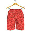 Red Strawberry Pattern Print Men's Shorts
