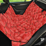 Red Strawberry Pattern Print Pet Car Back Seat Cover