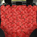 Red Strawberry Pattern Print Pet Car Back Seat Cover