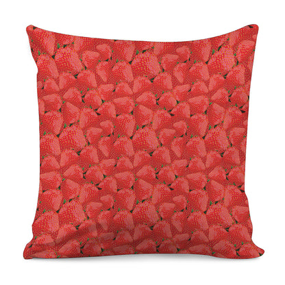 Red Strawberry Pattern Print Pillow Cover