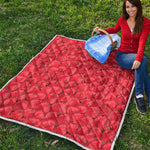 Red Strawberry Pattern Print Quilt
