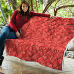 Red Strawberry Pattern Print Quilt
