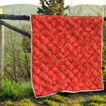 Red Strawberry Pattern Print Quilt