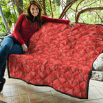 Red Strawberry Pattern Print Quilt