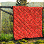 Red Strawberry Pattern Print Quilt
