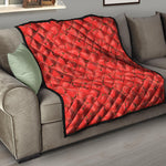 Red Strawberry Pattern Print Quilt