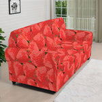 Red Strawberry Pattern Print Sofa Cover