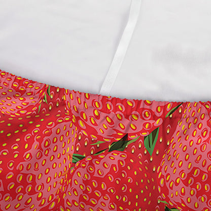 Red Strawberry Pattern Print Sofa Cover