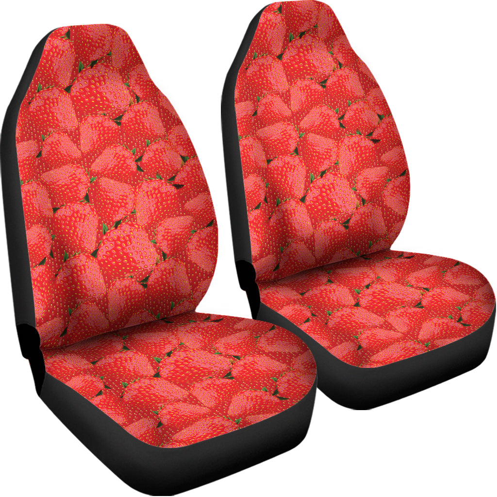 Red Strawberry Pattern Print Universal Fit Car Seat Covers