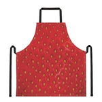 Red Strawberry Print Apron