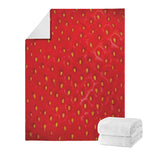Red Strawberry Print Blanket