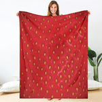 Red Strawberry Print Blanket