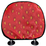 Red Strawberry Print Car Headrest Covers