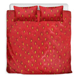 Red Strawberry Print Duvet Cover Bedding Set