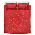 Red Strawberry Print Duvet Cover Bedding Set