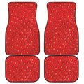 Red Strawberry Print Front and Back Car Floor Mats
