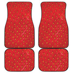 Red Strawberry Print Front and Back Car Floor Mats