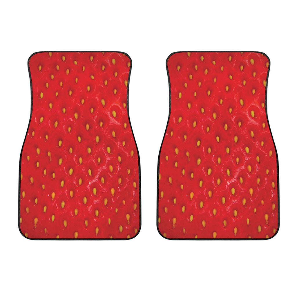 Red Strawberry Print Front Car Floor Mats