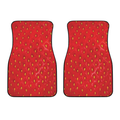 Red Strawberry Print Front Car Floor Mats