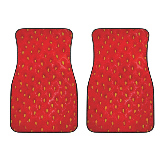 Red Strawberry Print Front Car Floor Mats