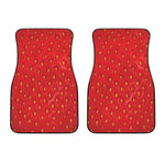 Red Strawberry Print Front Car Floor Mats