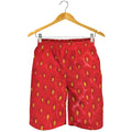 Red Strawberry Print Men's Shorts