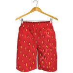 Red Strawberry Print Men's Shorts