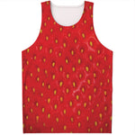 Red Strawberry Print Men's Tank Top
