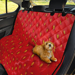 Red Strawberry Print Pet Car Back Seat Cover