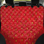 Red Strawberry Print Pet Car Back Seat Cover