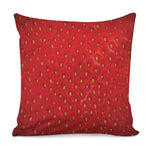 Red Strawberry Print Pillow Cover