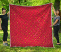 Red Strawberry Print Quilt