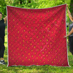 Red Strawberry Print Quilt