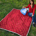Red Strawberry Print Quilt